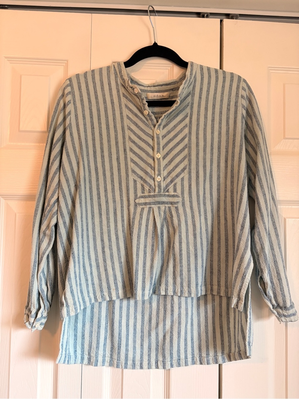 DÔEN | Starboard Shirt | Size Small | 100% Raw Silk Blouse